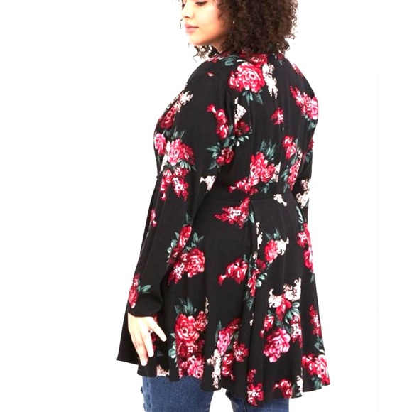 🌺TORRID Floral Fit & Flare Twill Coat🌺 - Picture 10 of 11